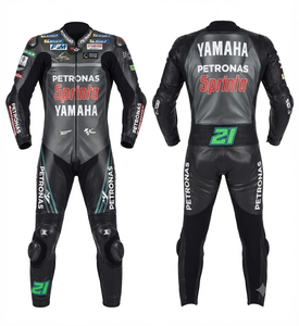 Unisex Ramaha Elite MotoCP Racing Suit Jumpsuit/Traje Premium Leather Cowhide/Kangaroo with Flexible Stretch Panels - Product Image 1