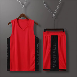 Camiseta de Baloncesto Sublimada Personalizada, Cuello en V, Sin Mangas, Nombre del Equipo 00, Transpirable, Ropa Deportiva Unisex para Adultos - Product Image 5