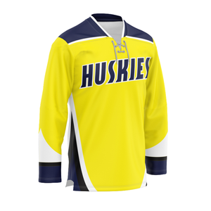 Wholesale OEM <b>Ice</b> Hockey Jersey Mesh Fabric Tackle Twill Embroidery Custom Name Number Lace Up V Neck Sports Team Wear Jersey - Product Image 2