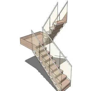 Factory Custom Glass Railing Pillar For Stairs Balcony 304 Glass Support Handrail Balustrades