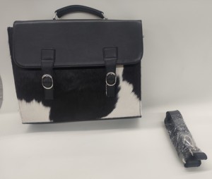 Bolso Tote de Piel Auténtica para Portátil, con Cierre de Solapa y Forro de Poliéster, Estilo Bohemio Vintage para Uso Diario - Product Image 1