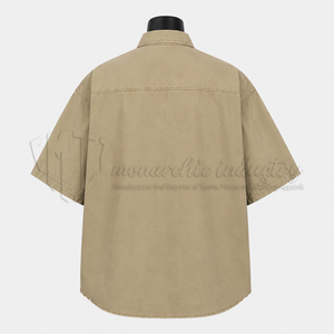 Camisa de Mezclilla Personalizada para Hombre, Estilo Casual Otoñal, Talla Grande, con Botones a Presión, Fabricante de Ropa Ecológica ODM - Product Image 6