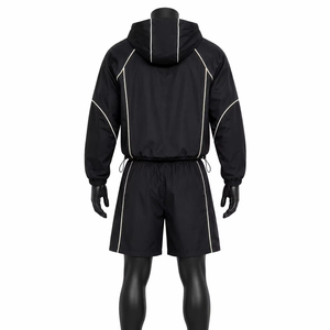 Conjunto de Sudadera con Capucha y Pantalones Cortos Reflectantes para Hombre, Ligero, para Correr al Aire Libre, Ropa Deportiva, OEM - Product Image 5