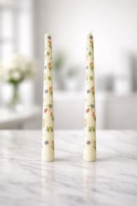 Velas Cónicas de Cera de Soja con Estampado Floral, Hechas a Mano, Sin Humo, Premium, para el Día de San Valentín, Navidad, Decoración del Hogar y Eventos - Product Image 3