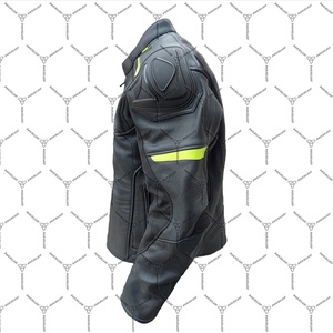 Men's Slim Fit Motorcycle Biker Leather Jacket Windproof OEM Custom Fashion Motorbike Coats Wholesale Leather Clothing - Product Image 3