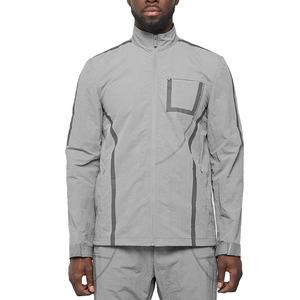 ชุดวอร์มผ้าฟลีซเทอร์รี่มีซิปขนาดใหญ่กันลมผ้าไนลอนออกแบบโลโก้ได้ตามต้องการ - Product Image 2