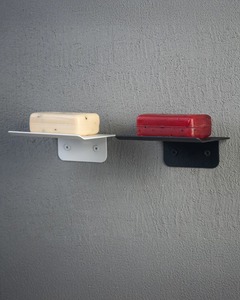 Wall Mounted Plastic Soap Dish Rectangular Minimalist Design Self <b>Drain</b> <b>Bathroom</b> Shelf White Smooth Finish - Product Image 3