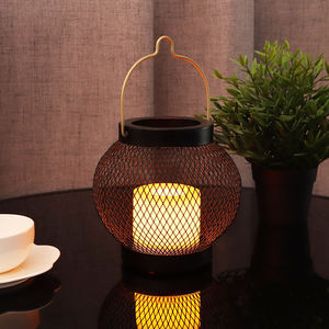 Modern Black Metal Mesh <b>Lantern</b> Hanging <b>Outdoor</b> <b>Candle</b> Holder Wire Decorative Garden Patio Tabletop Moroccan Wedding Stylist - Product Image 4