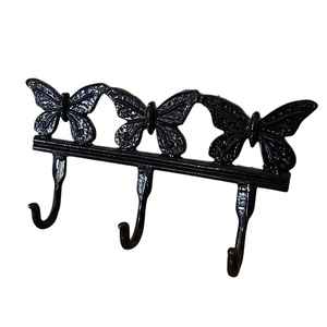 Trendy J Shaped <b>Wall</b> <b>Mounted</b> Black Powder Coated Finished Iron Hook For Decor For Hanging <b>Clothes</b> For Bedroom Organizer - Product Image 3