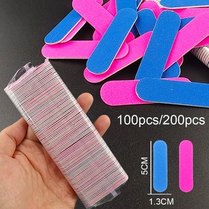 Lime à ongles en verre cristal double face OME de luxe, grain 100, outil durable pour le soin des ongles, papier de verre, 100/200 pièces, mini jetable 5x1.3cm - Product Image 6