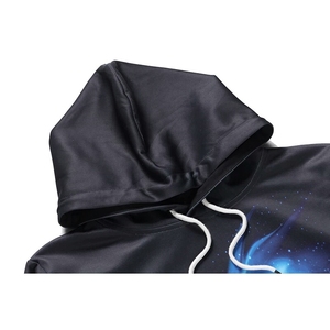 Sudadera con Capucha AFAN SMART SHOP para Hombre, Cuello Redondo, Corte Holgado, 100% Poliéster, Felpa, Estampado Digital de Dragón 3D, Secado Rápido - Product Image 3