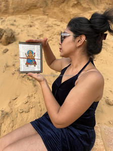 ผ้าคอตตอนแบบปิดปิดสมุดบันทึกปกสีสันสดใสแนววินเทจทำด้วยมือสินค้าใหม่ไม่เหมือนใคร - Product Image 3