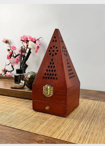 Quemador de incienso de carbón Bakhoor hecho a mano, cono de madera, atrapa cenizas, incensario árabe, soporte para quemador de incienso, cajas - Product Image 3