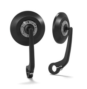 Espejos Retrovisores Redondos Negros para Motocicleta Royal Enfield KXA00461 Classic 350 Meteor Hunter Bullet Bear 650 - Product Image 1