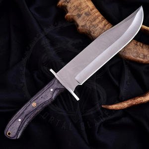 Handmade Damascus Hunting Bowie Knife High Quality Collectible Premium Wood Handle High Carbon Steel Blade Camping Outdoor Knife - Product Image 1