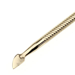 Pousse-cuticules professionnel ergonomique réutilisable en acier inoxydable carré pour manucure et pédicure à prix raisonnable - Product Image 3