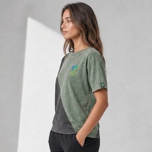 เสื้อยืดผ้าฝ้ายวินเทจฟอกสีสำหรับผู้หญิง ทรงโอเวอร์ไซส์ สไตล์ลำลอง สตรีทแวร์ แฟชั่น รับทำโลโก้ตามสั่ง ผู้ผลิตและจำหน่ายแบบ OEM ODM - Product Image 5