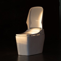 WC intelligent TREVI ALB-R14895S tout-en-un avec ouverture et fermeture douces, siège chauffant réglable, nettoyage délicat, en acier inoxydable