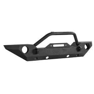 "2007-2018 JK/JKU Wrangler Front Bumper with Winch <b>Plate</b> D <b>Ring</b> Mounts Fog Light Housing Heavy Duty Steel" - Product Image 1