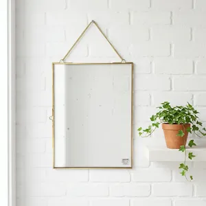ARTISAN <b>DESIGN</b> Vertical Rectangle Metal Glass Hanging Photo <b>Frame</b> Chain Decorative <b>Wall</b> Mounted Home Office Wedding Decor - Product Image 1