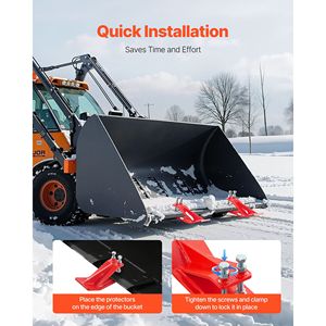 2 Pezzi Protezioni per Bordi Benna in Acciaio Rinforzato, Dispositivo Antiscivolo per Benna Trattore con Doppia Dado di Bloccaggio Esagonale - Product Image 5