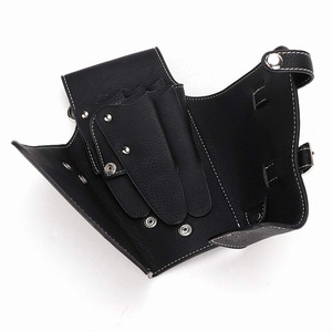 Estuche de Cuero para Herramientas de Peluquería, con Múltiples Bolsillos, Resistente, para Cuidado de la Belleza, para Uso en Salón de Belleza o Barbería, con Correa para el Hombro - Product Image 2