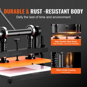 Fustellatrice Manuale 14.2 x 10.2 con Piastra per Goffratura, Corsa di Pressione 0.47, Doppio Albero Guida per Taglio Pelle, Taglio a Doppia Guida - Product Image 5
