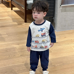 Conjunto Casual de Otoño Invierno para Niños de 1 a 7 Años, Ropa Cómoda para Dormir en Casa, Ropa para Niños Pequeños - Product Image 1