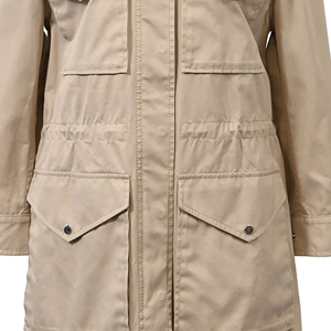 Veste coupe-vent imperméable beige 750 mm personnalisée d'occasion avec poche poitrine, imprimé style safari classique et utilitaire, fermeture éclair à la taille - Product Image 6