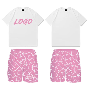 Conjunto de Verano de Dos Piezas para Hombre con Logotipo Personalizado, Pantalones Cortos y Camiseta con Lavado Ácido - Product Image 4