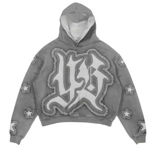 2026 Custom Plain Embroidery Men's Sweatsuit 500GSM Acid Washed Hoodie <b>Flared</b> <b>Sweatpants</b> Set 2 Pieces Set Baggy Tracksuits - Product Image 3