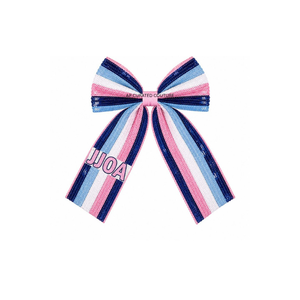 Handmade Beaded Striped Bowknot Game Day Hair <b>Bow</b> Trending Beaded Hair Accessories Alligator <b>Clip</b> Customized Fashion <b>Bow</b> <b>Clips</b> - Product Image 3