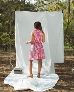 Vestido Midi de Gasa sin Mangas con Estampado Floral y Cuello de Lazo, Estilo Casual de Verano, Corte Holgado, Tejido Transpirable, Nuevo Estilo Bohemio - Product Image 4