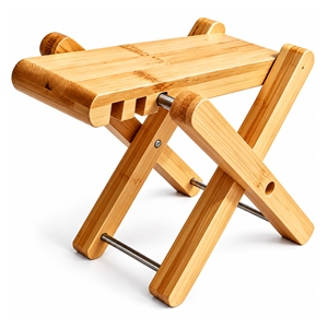 5 Core GFS WD <b>Folding</b> Guitar <b>Foot</b> <b>Stool</b> 3-Level Adjustable Leg Rest Non-Slip Portable Lightweight Unfinished Wood Classical - Product Image 1