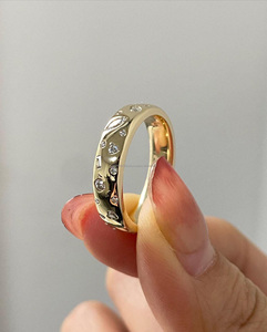 Yellow Gold 5MM Starbright Baguette Cut Prong Setting Moissanite <b>925</b> Sterling <b>Silver</b> Minimalist Wedding Anniversary <b>Ring</b> - Product Image 1