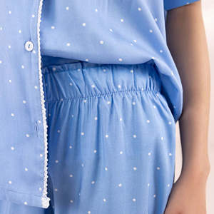 Conjunto de Pijama de Invierno para Mujer, Pantalones con Cintura Elástica, Top de Manga Corta, Tejido Transpirable de Secado Rápido para Dormir - Product Image 2