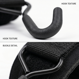 Ganchos de Neopreno para Levantamiento de Pesas, Ganchos de Alta Resistencia para Entrenamiento de Fuerza, Ganchos de Neopreno con Puntas para Entrenamiento en Gimnasio, Unisex - Product Image 2