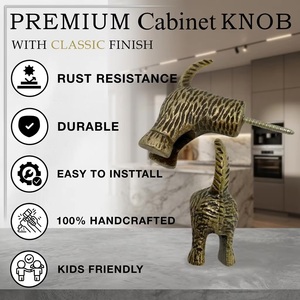 Cast Iron Animal Wall Hook Handmade Cartoon Design Single Hook Multifunction for <b>Hats</b> Bags Decor Rustic Style Novelty - Product Image 3