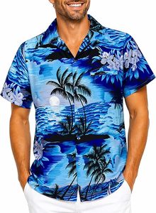 Camisa Hawaiana de Manga Corta de Popelina Personalizada al por Mayor para Hombre, Corte Regular, Diseño Casual para Playa y Surf, Antiarrugas, Secado Rápido, India - Product Image 3