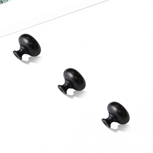 Poignée de meuble ronde en alliage de zinc noir mat, moderne, pour tiroirs de cuisine, salle de bain, commodes, armoires et tables de nuit - Prix de gros - Product Image 3