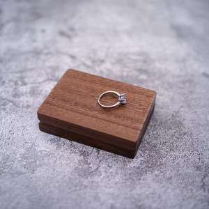 Best Selling Portable Wooden <b>Ring</b> Holder Case with Soft Interior for <b>Proposal</b> Wedding and Travel Protection Available For Sale - Product Image 6