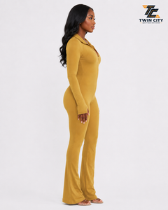 Mono largo de manga larga con cremallera para mujer, sin costuras, elástico, ajustado, para yoga, gimnasio, ropa informal. - Product Image 3