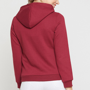 Ensemble de survêtement formel pour femme, personnalisé, en gros, hiver, couleur unie, grammage lourd, en polaire épaisse, avec sweat à capuche zippé et pantalon de survêtement - Product Image 2
