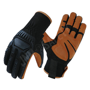 ถุงมือช่างป้องกันการสั่นสะเทือน ป้องกันการบาด ทนทาน ระบายอากาศได้ดี ผลิตจากสแปนเด็กซ์ ป้องกันแรงกระแทก หนังสังเคราะห์ ซับในสเปกตร้า - Product Image 4