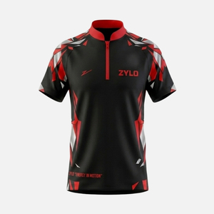 Camisetas de Dardos Personalizadas al por Mayor |   Camiseta Deportiva de Malla con Estampado Sublimado, Camiseta con Cremallera para Hombre, Secado Rápido, Transpirable, Unisex, OEM - Product Image 5