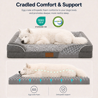 Ensemble de lits pour animaux de compagnie en éponge orthopédique en velours écologique, multi-packs personnalisés, pour chats et chiens, couleurs assorties, vente en gros