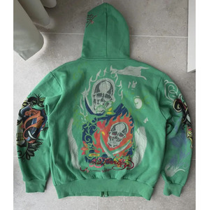 Sudadera con Capucha Moderna de Estilo Urbano con Pedrería, Logotipo Personalizado, Sudadera con Estampado de Moda para Hombre y Mujer - Product Image 2