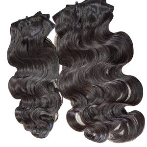 Prix de gros donneur unique Extension de cheveux ondulés corporels Cheveux bruts vierges européens avec bande à pointe ondulée Paquet d'extension de cheveux à pointe plate - Product Image 3