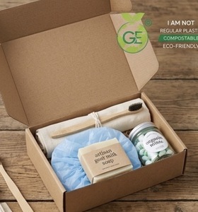Bonnets de douche jetables écologiques biodégradables à base de plantes, protection des cheveux de 25 microns d'épaisseur, pour spa - Product Image 4