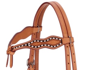 Cabecera occidental personalizada de ecuestre de cuero de caballo tallado a mano de primera calidad con logotipo personalizado para montar - Product Image 3